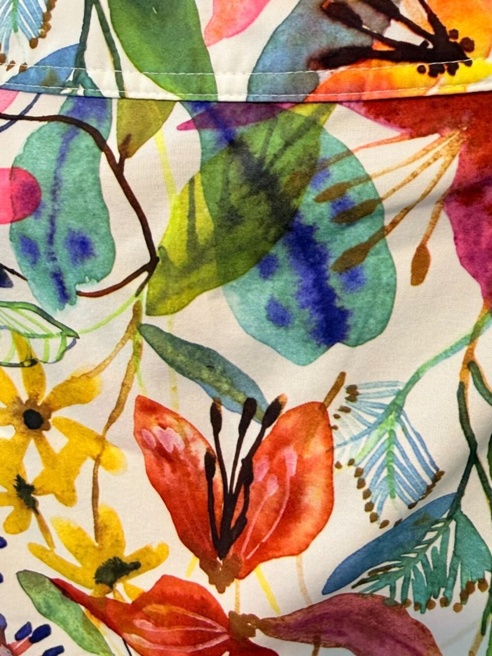 🌸🎨 Multicolor Floral Pencil Skirt | Watercolor Print | Ripe Skirt | Medium - Picture 3 of 15